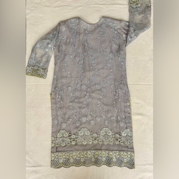 Pakistani Indian eid semi formal shalwar qameez dupatta - Picture 8 of 11